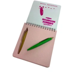Anterique Scribble Notebook Square Coloured Paper with Ballpoint Pen
