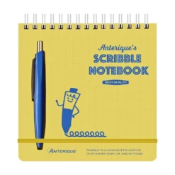 Anterique Scribble Notebook Square Coloured Paper with Ballpoint Pen