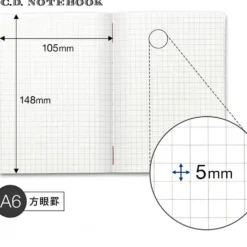 Apica Premium C.D Notebook - A6 Grid