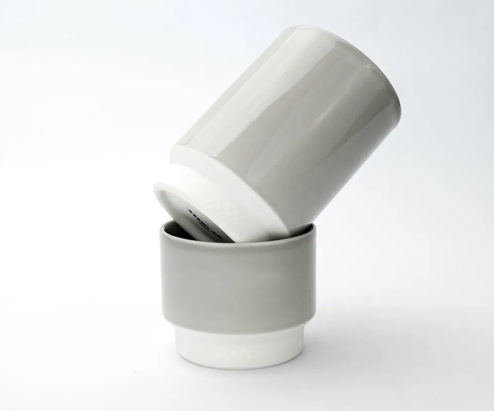 Asemi Hasami Cups Large - Light Grey