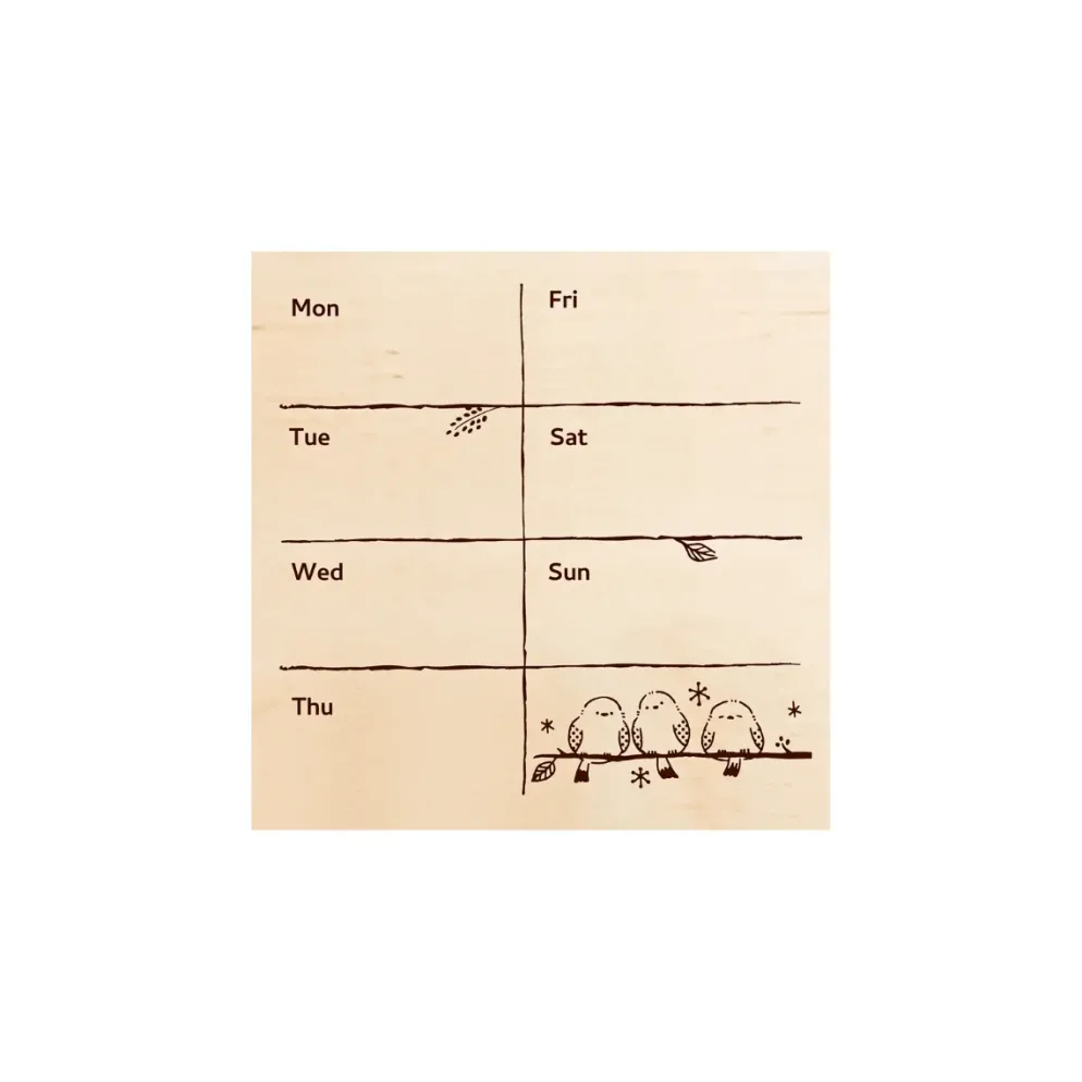 Beverly Irodori Hanko Striped Enaga Weekly Calendar Stamp