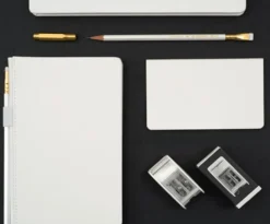 Blackwing Slate A5 Notebook + Pencil - White