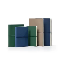 Ciak CANVAS Lined Paper Notebook A5 [Forest Green, Cream, Midnight Blue]