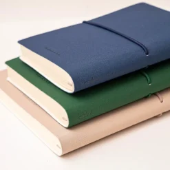 Ciak CANVAS Lined Paper Notebook A5 [Forest Green, Cream, Midnight Blue]
