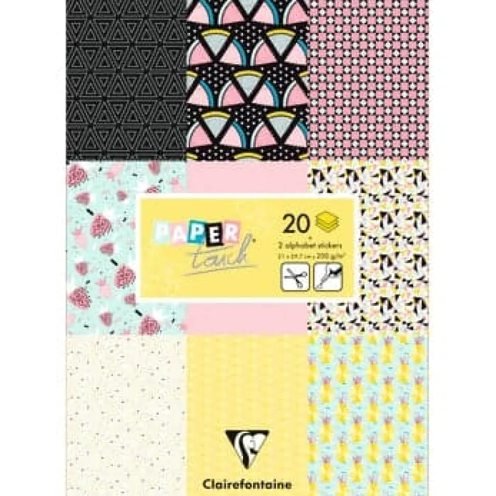Clairefontaine Paper Touch- printed sheets- Geometric Fruit Design