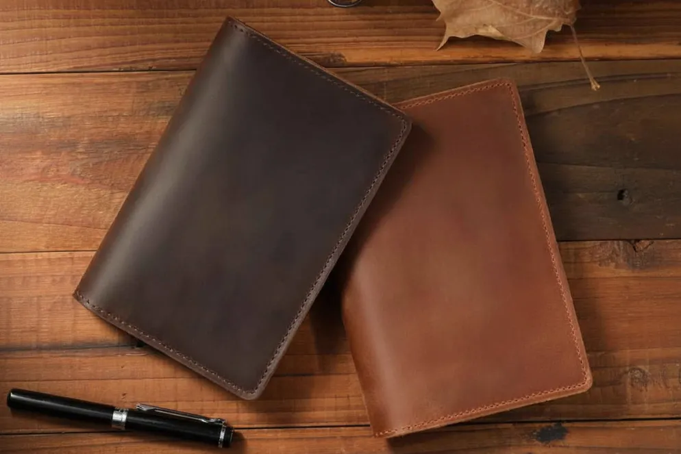 Crazy Horse Leather Pocket Notebook Cover (Fits Field Notes)