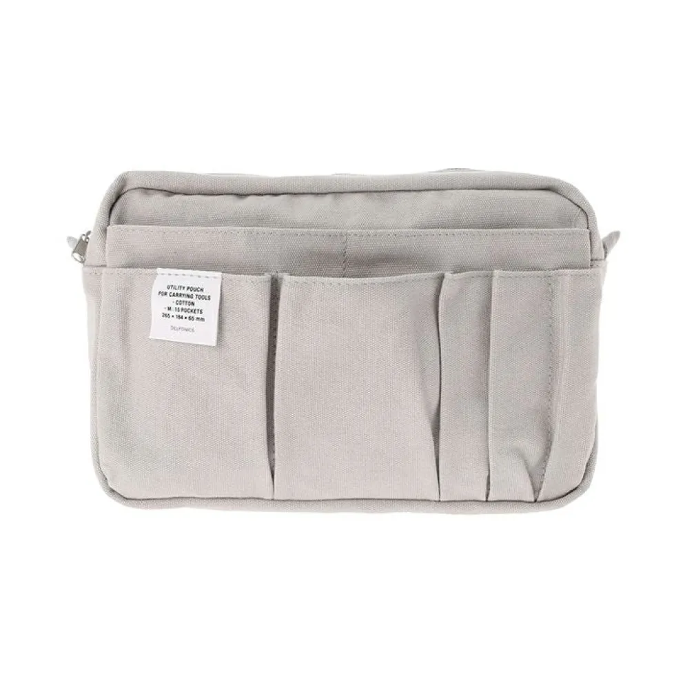 Delfonics Cotton Canvas Utility Pouch (M) — 14 Pockets