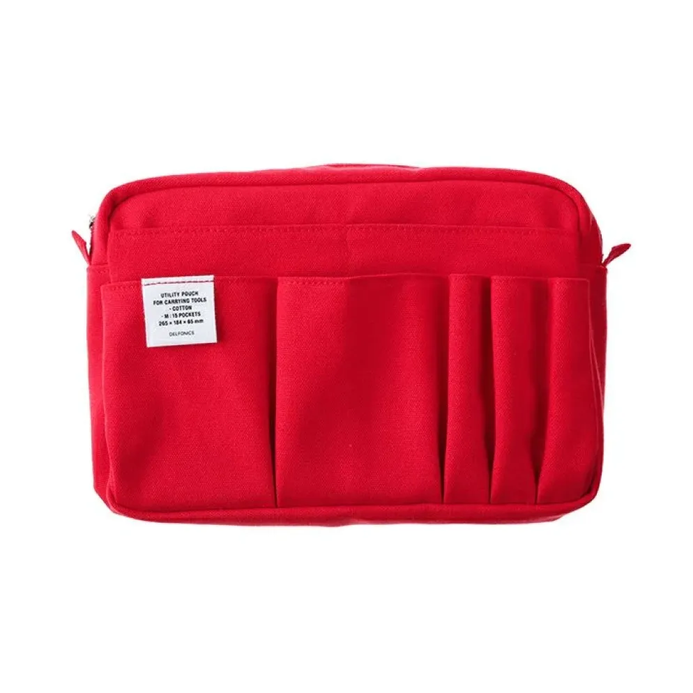 Delfonics Cotton Canvas Utility Pouch (M) — 14 Pockets