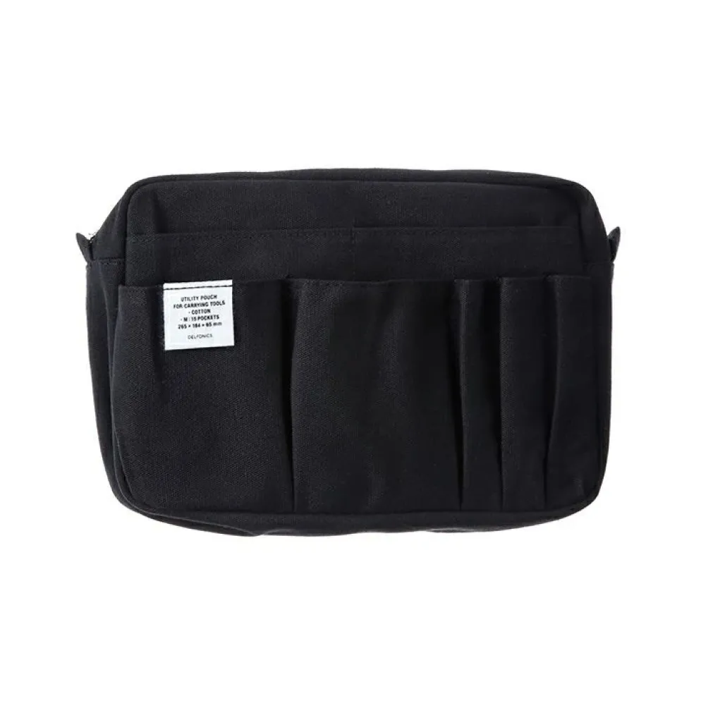 Delfonics Cotton Canvas Utility Pouch (M) — 14 Pockets