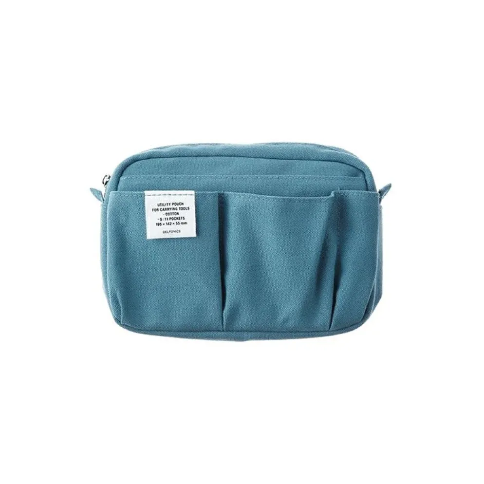 Delfonics Cotton Canvas Utility Pouch (S) — 10 Pockets