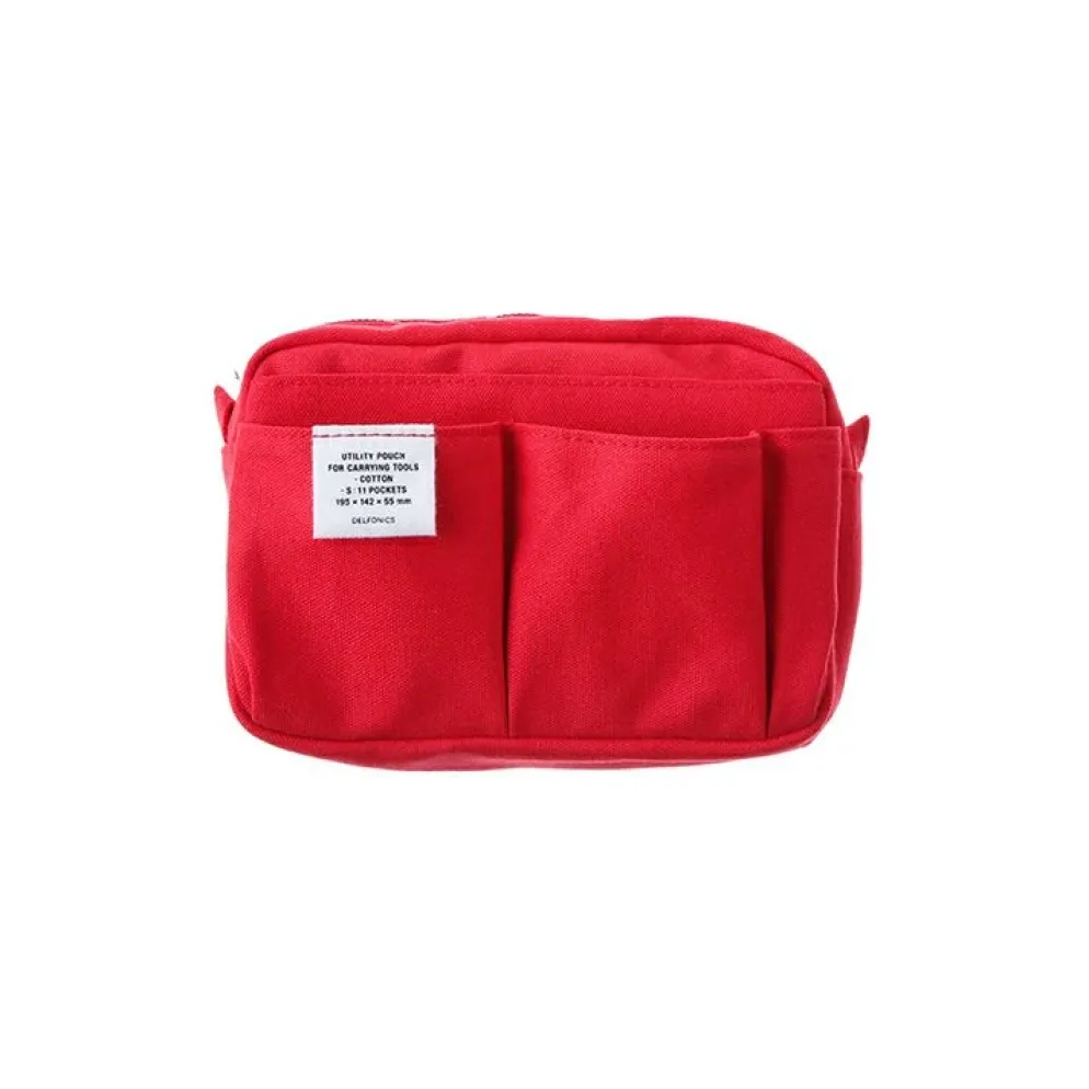 Delfonics Cotton Canvas Utility Pouch (S) — 10 Pockets