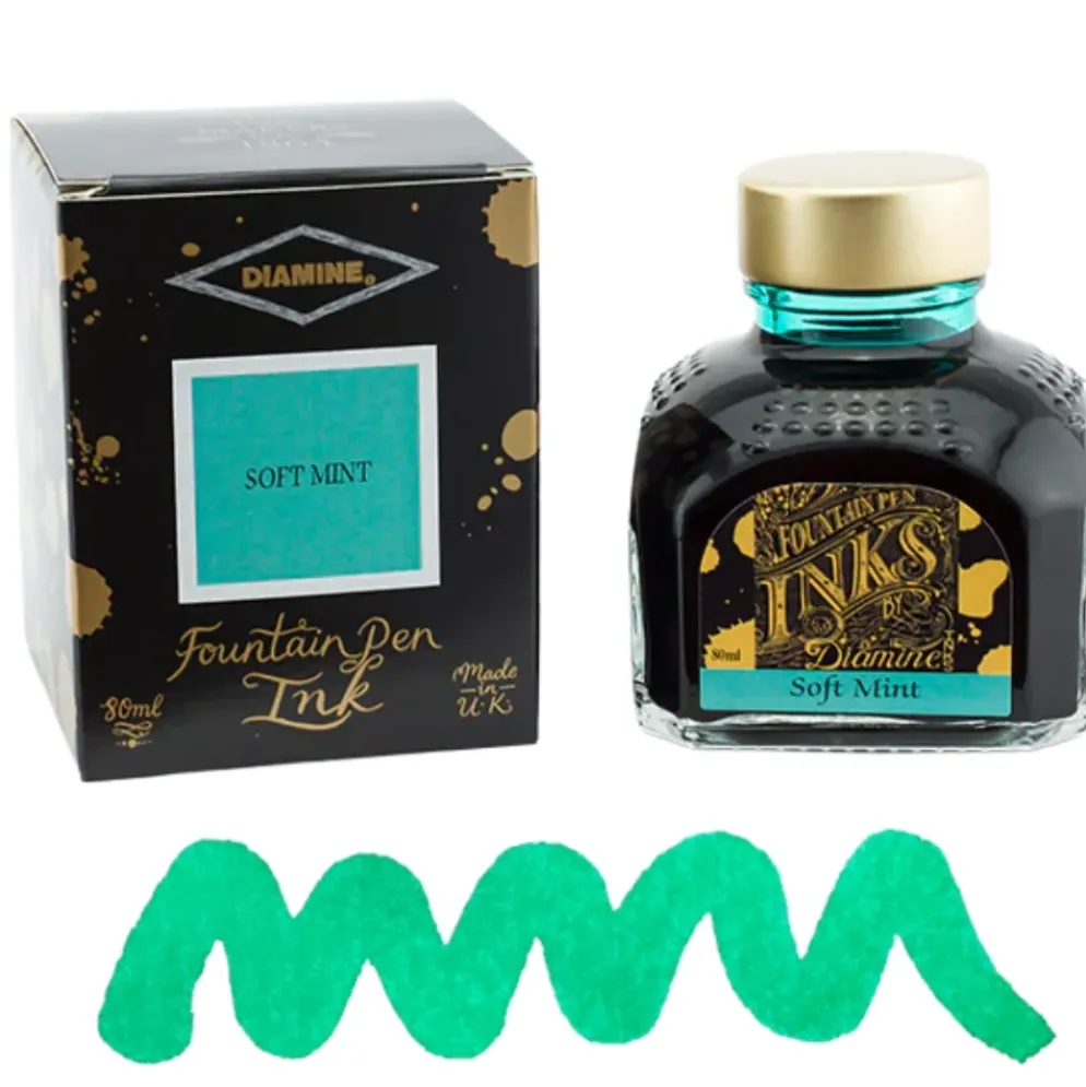 Diamine Ink Bottle 80ml — Green Colours
