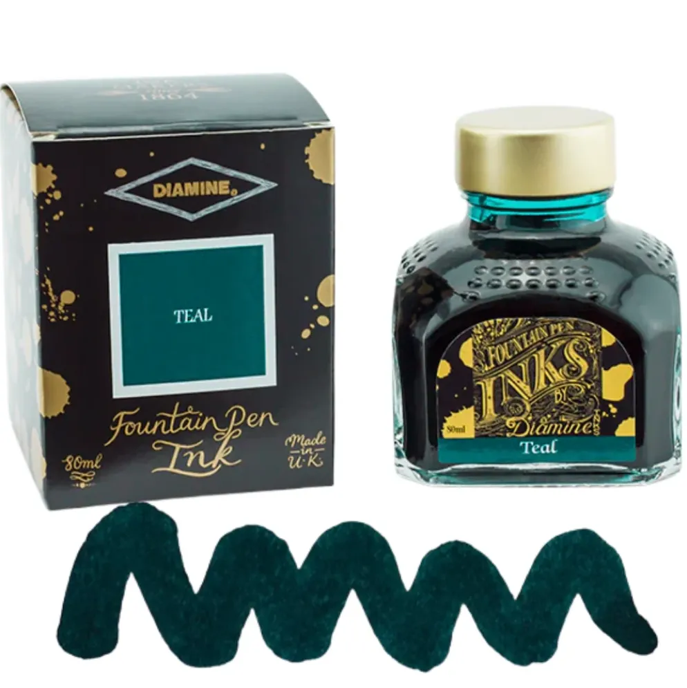 Diamine Ink Bottle 80ml — Green Colours