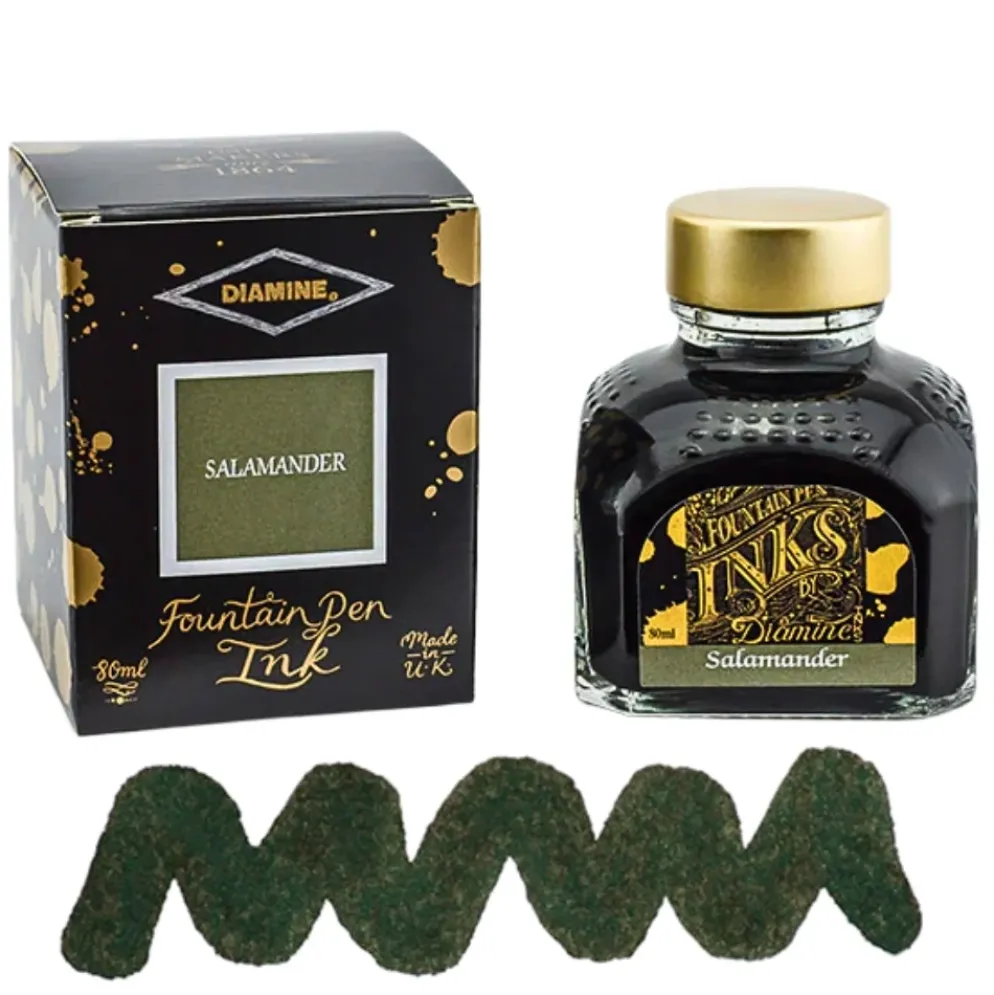 Diamine Ink Bottle 80ml — Green Colours