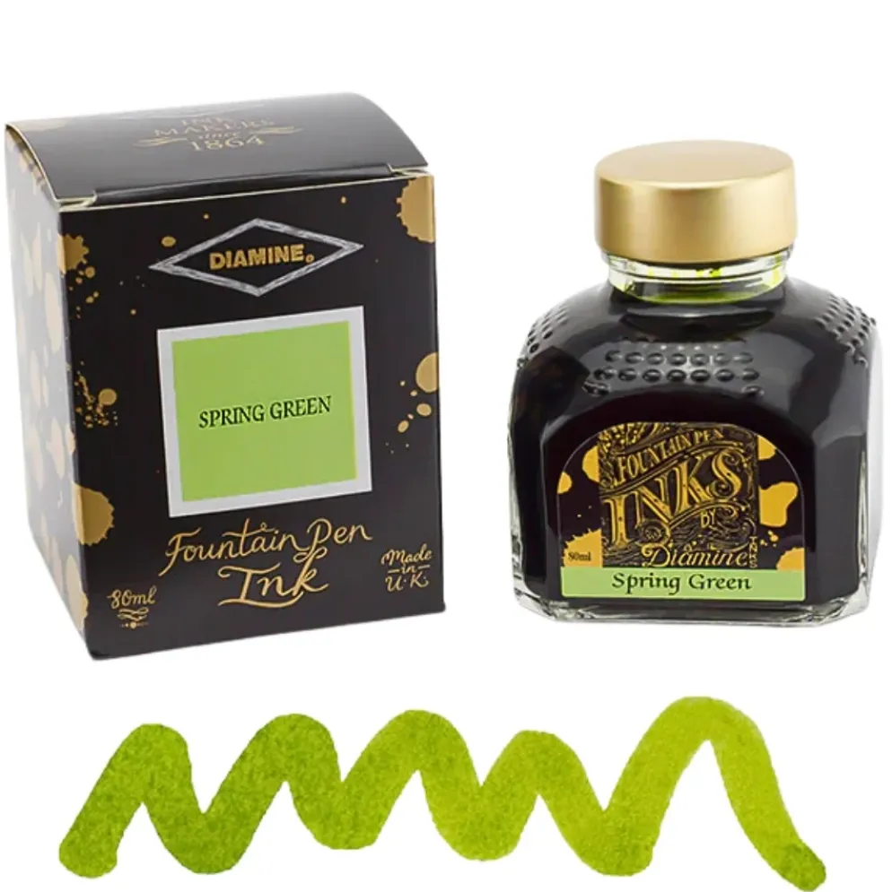 Diamine Ink Bottle 80ml — Green Colours