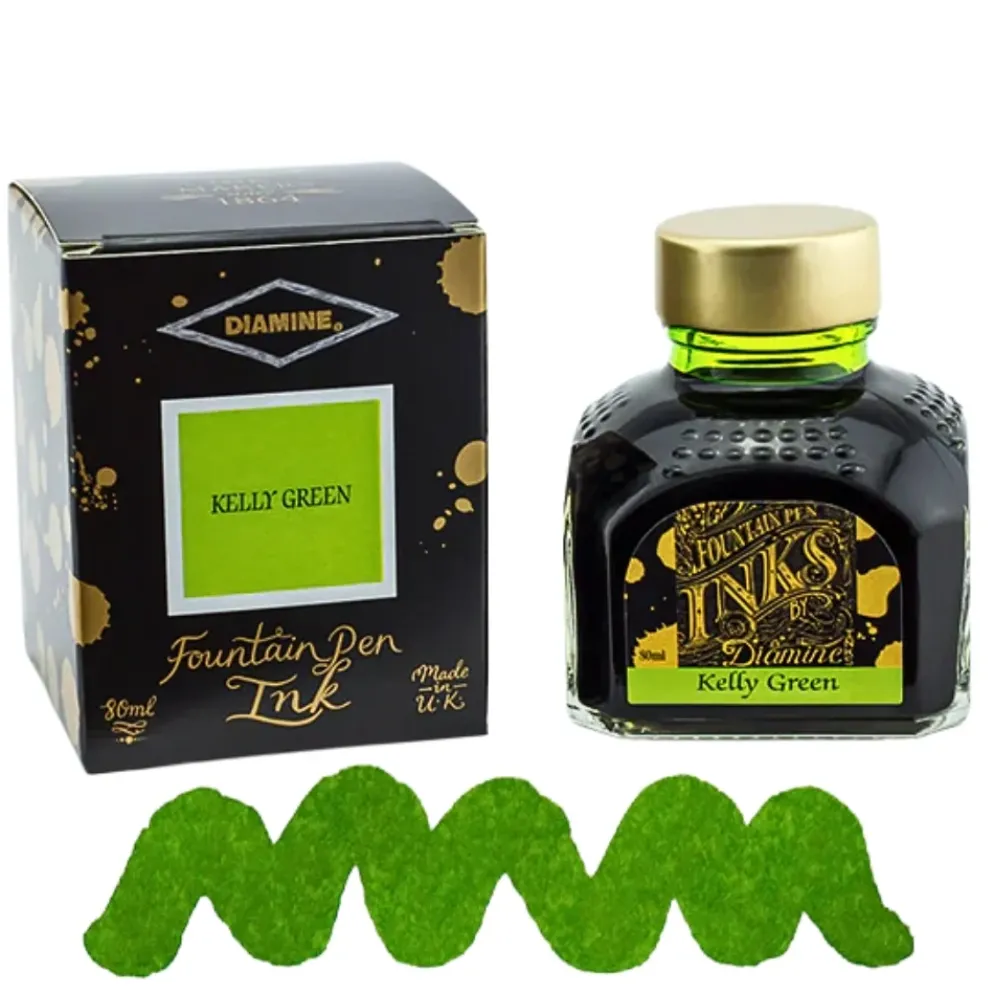 Diamine Ink Bottle 80ml — Green Colours