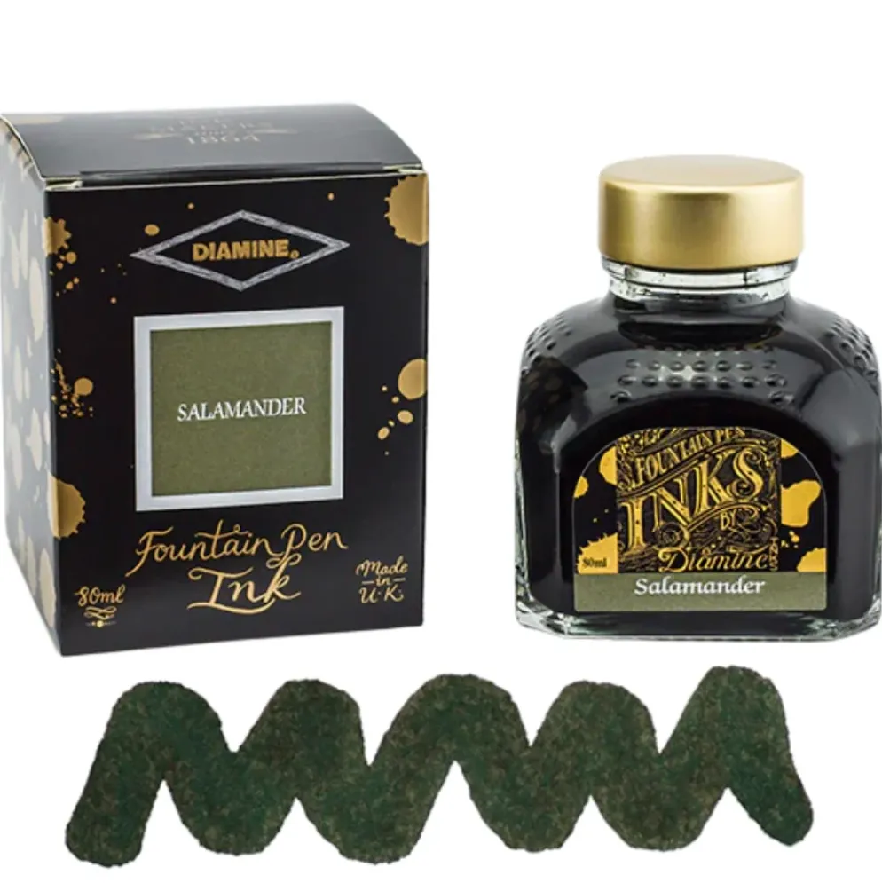 Diamine Ink Bottle 80ml — Green Colours