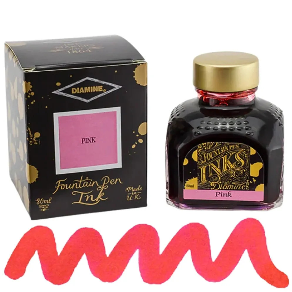 Diamine Ink Bottle 80ml — Pink Colours