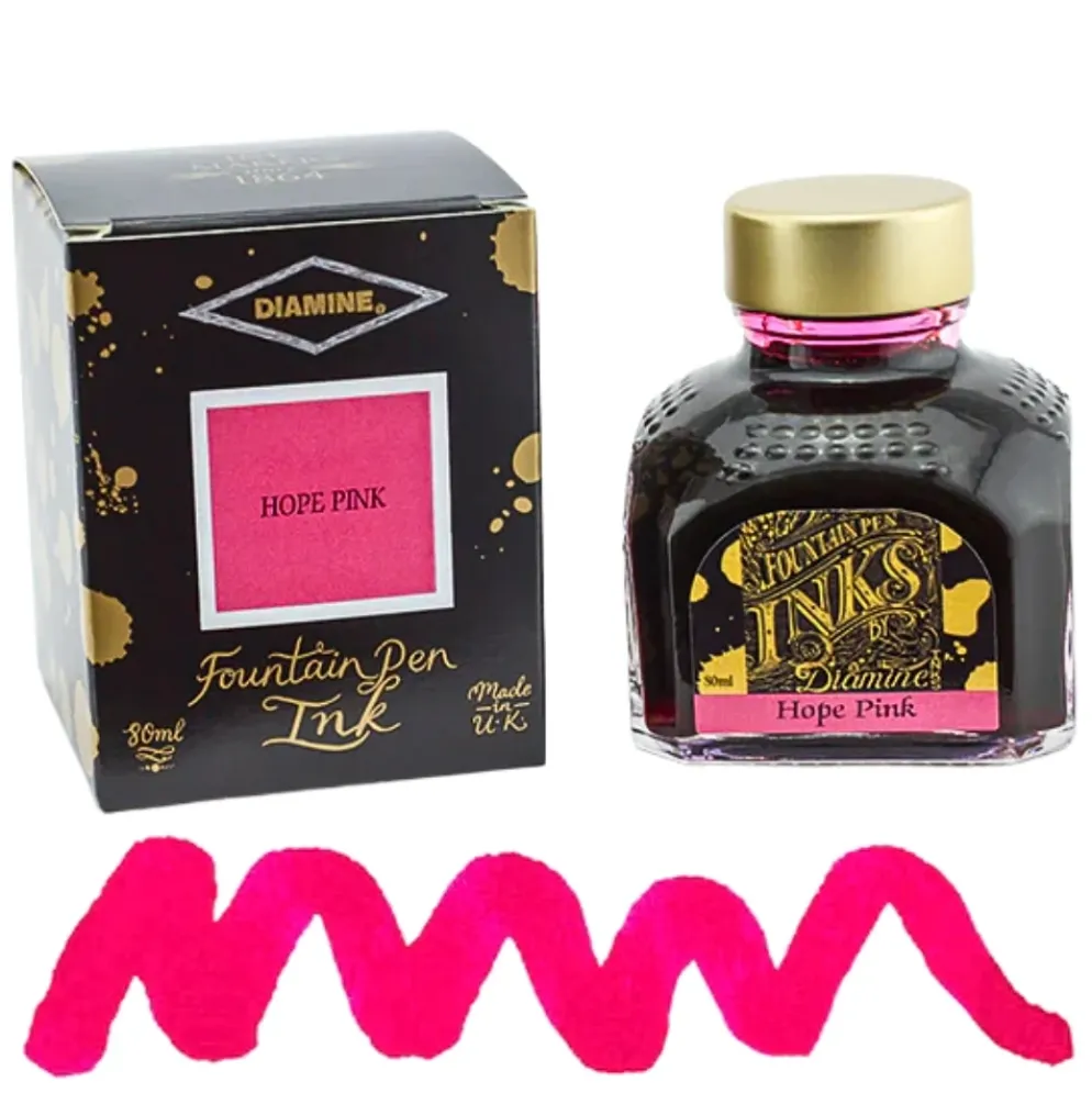 Diamine Ink Bottle 80ml — Pink Colours