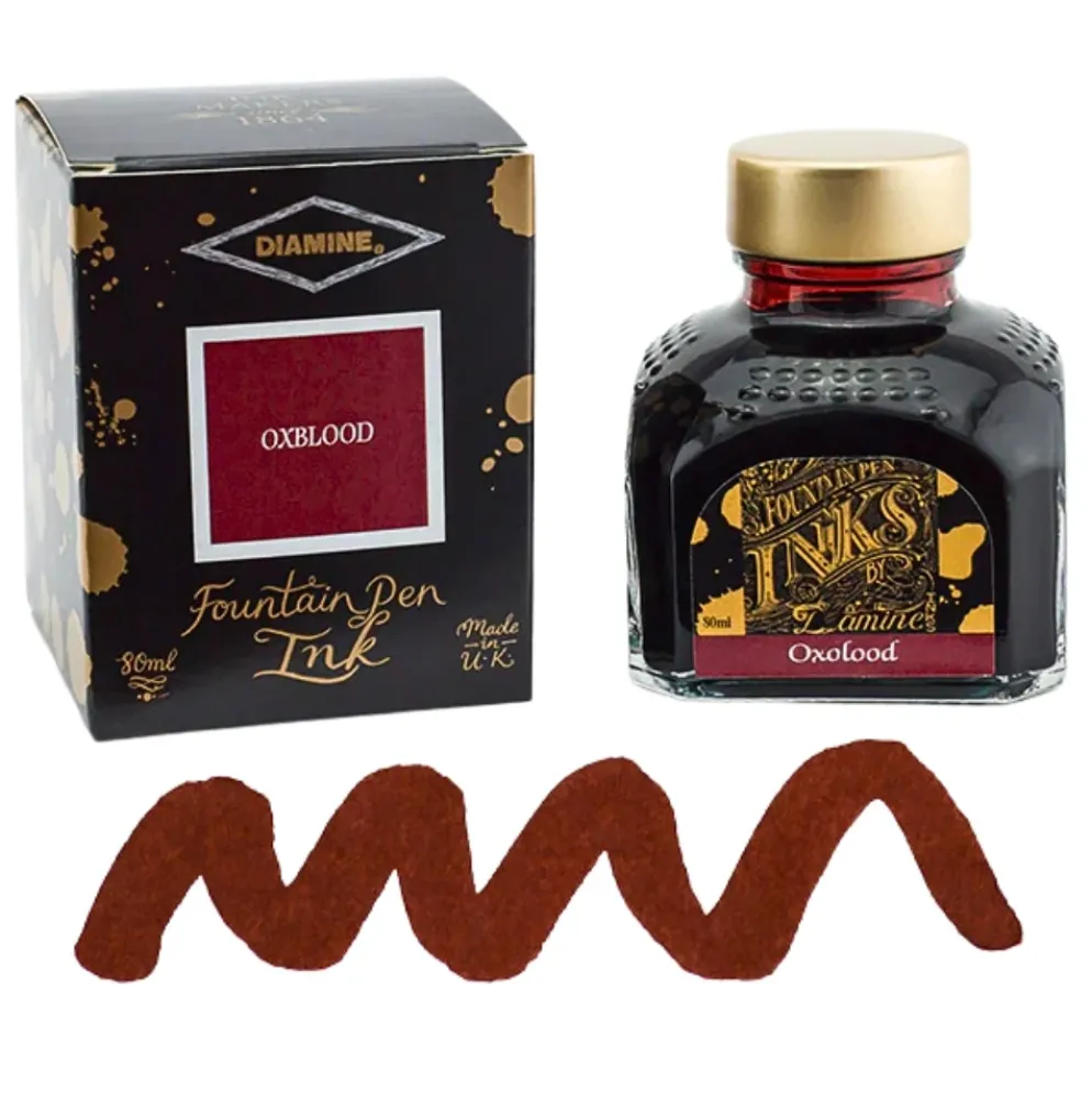 Diamine Ink Bottle 80ml — Red Colours
