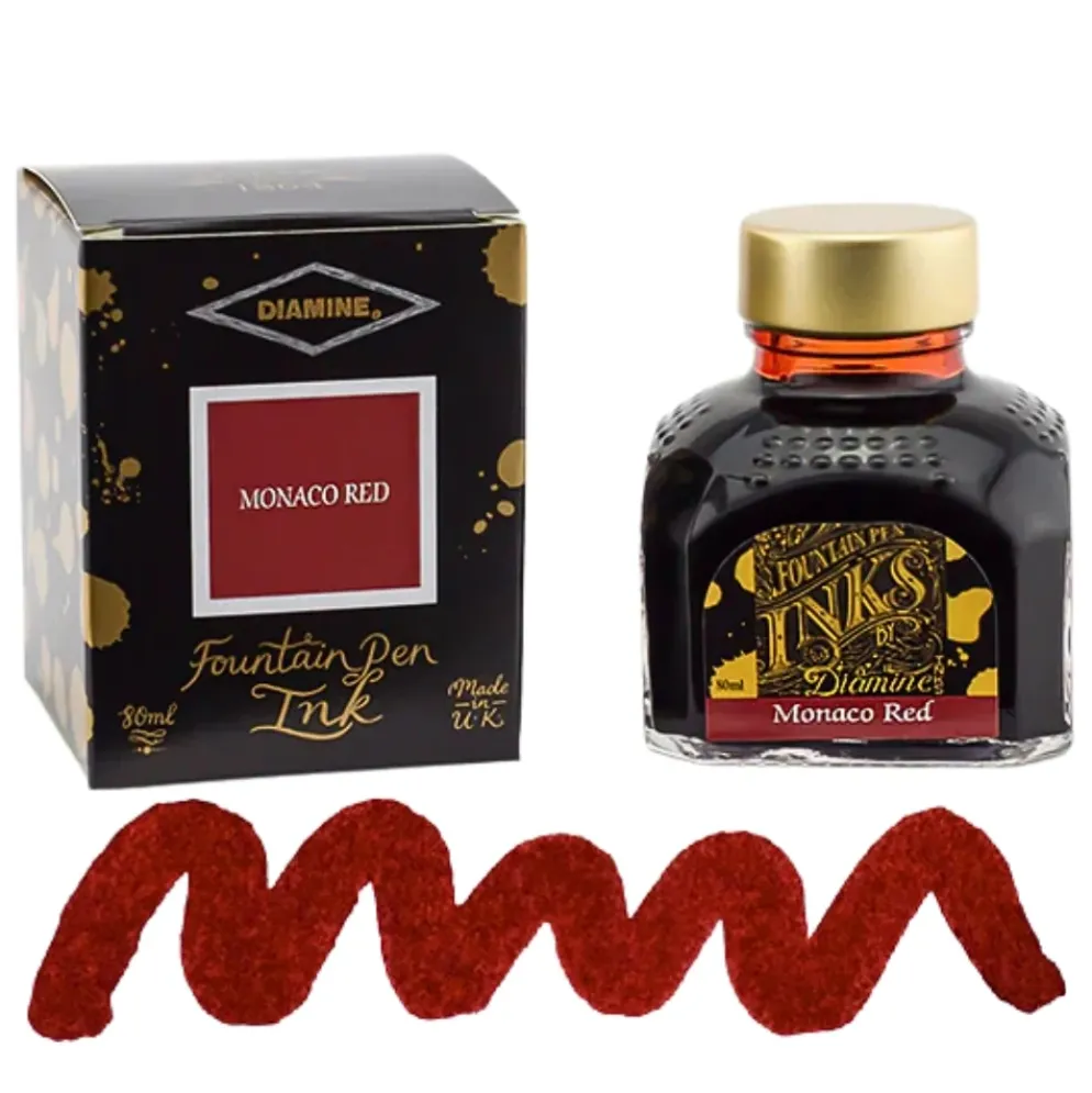 Diamine Ink Bottle 80ml — Red Colours