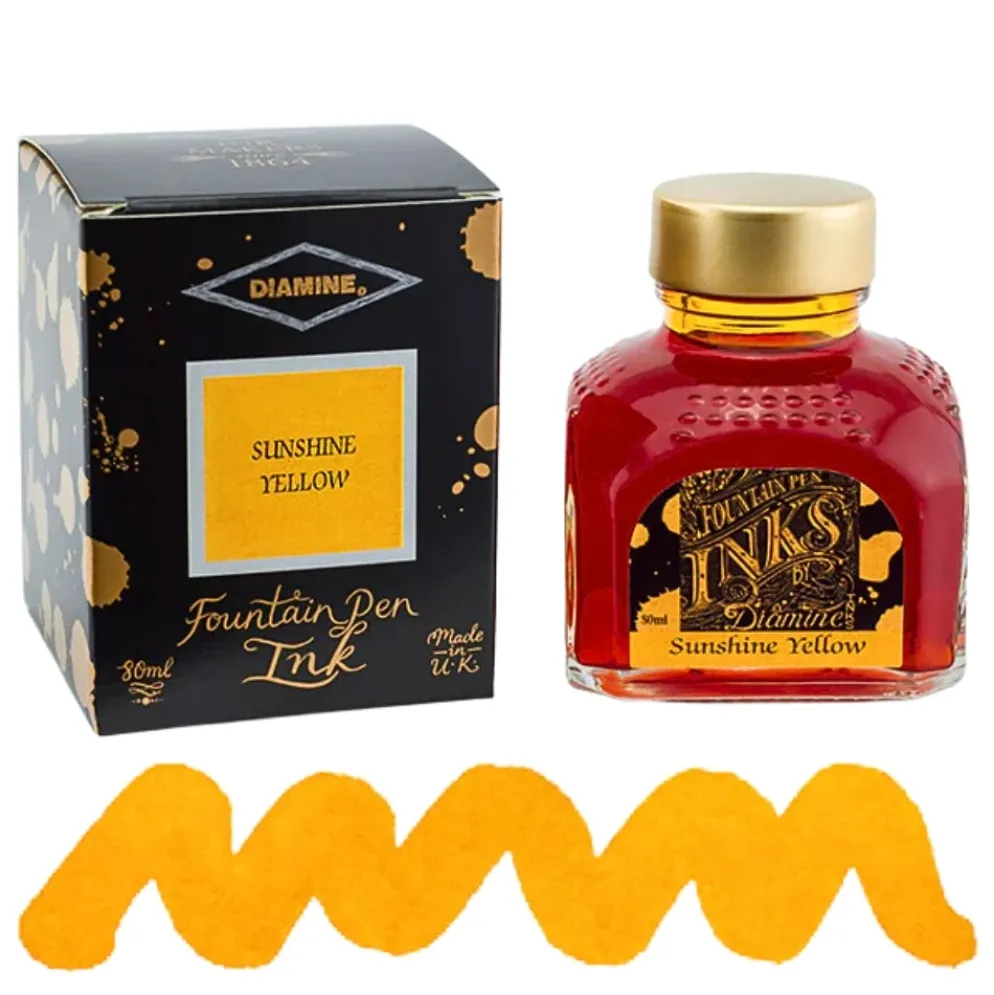 Diamine Ink Bottle 80ml — Yellow Colours