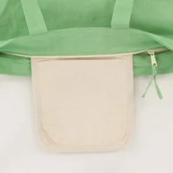 Fujiya Peko-chan & Shibata Shiba Inu Green Canvas Tote Bag [A4 size]