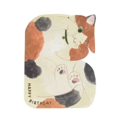 Greeting Life Birthday Birthday Gyukyu Neko Card