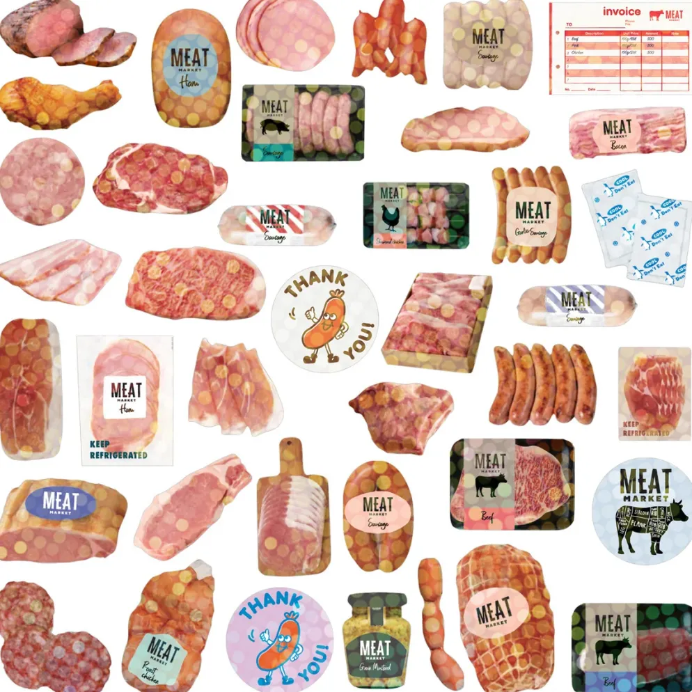 Haco Stickers Box of Seal Stickers — Meat