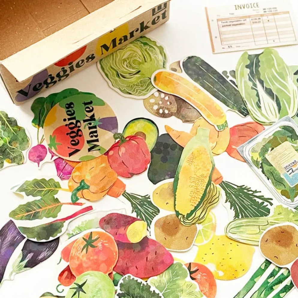 Haco Stickers Box of Seal Stickers — Vegetables