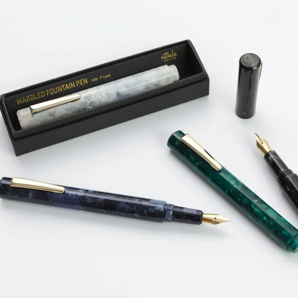 Hightide Attache Marbled Fountain Pen
