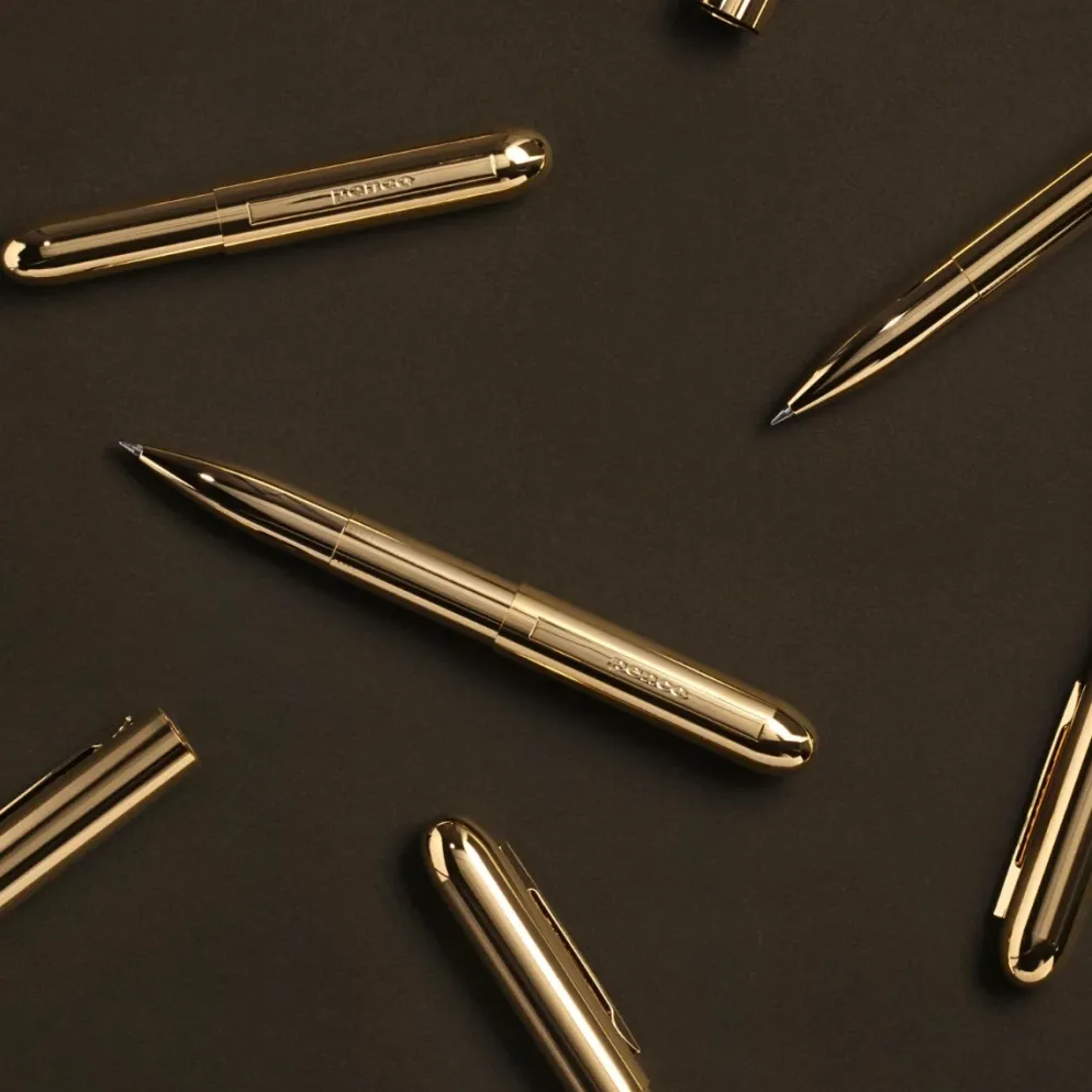 Hightide Penco Perfection Brass Ballpoint Pen – Gold