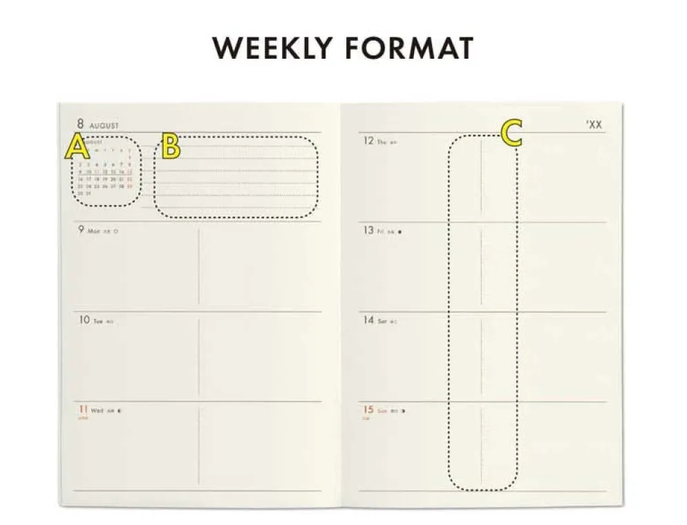 Hightide 2026 Les Agendas De L’Année A6 Block Weekly Diary