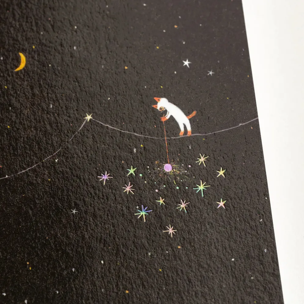 Hobonichi 2026 Accessories: Hiroko Kubota - Hobonichi Graph Notebook (A6) - Another night of falling star sparklers