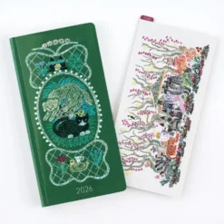 Hobonichi 2026 Accessories: iyo okumi - Hobonichi Pencil Board for A6 Size (Happy Tea Time - Teapot Shelf)