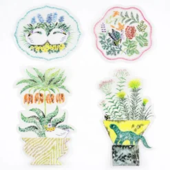 Hobonichi 2026 Accessories: iyo okumi - Transparent Embroidery Sticker Set - My Garden