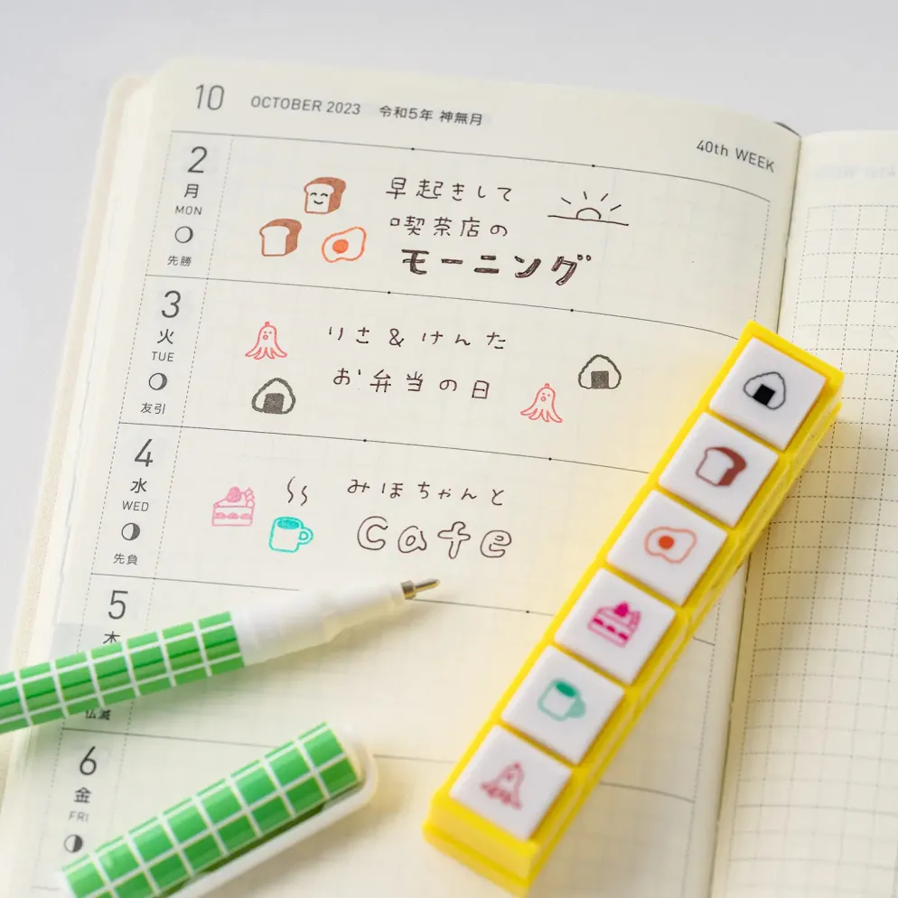 Hobonichi 2027 Accessories: Kodomo no Kao x Hobonichi - Pochitto6 Push-Button Stamp (Moomin)
