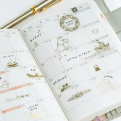 Hobonichi 2027 Accessories: Moomin - Foil-Stamped Clear Stickers (Adventure Log)
