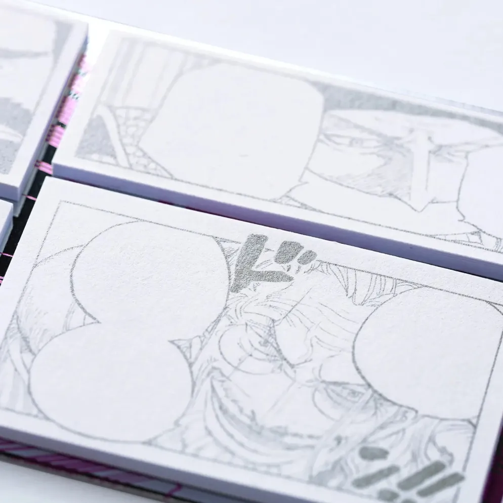Hobonichi 2026 Accessories: ONE PIECE Magazine - Sparkling Silver Sticky Notes (Old Guys)