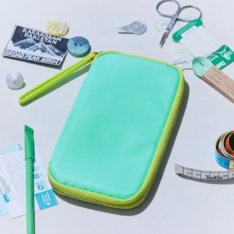 Hobonichi 2026 Accessories: Small Drawer Pouch (Aqua Lime)