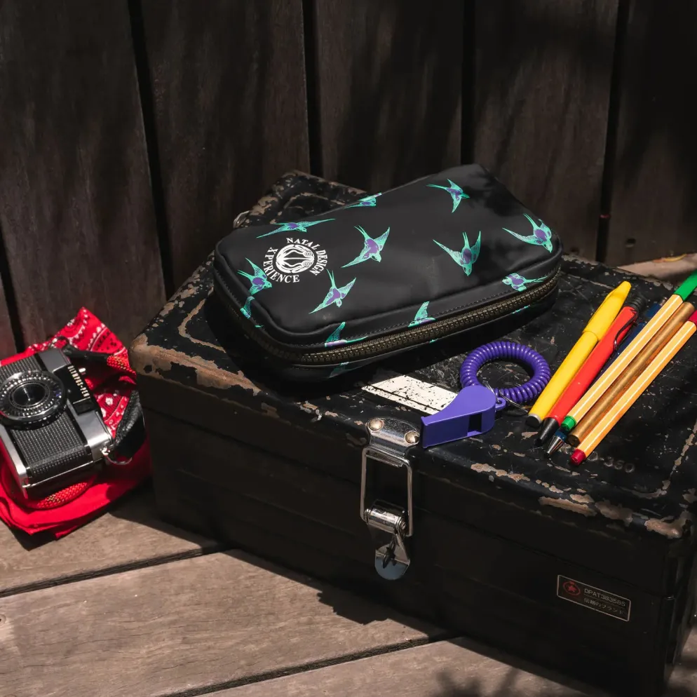 Hobonichi 2027 Accessories: Small Drawer Pouch (Natal Design - Lucky Swallow)