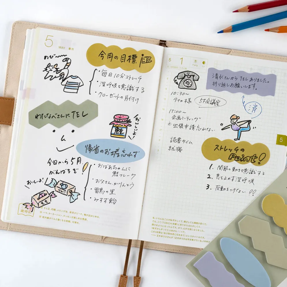 Hobonichi Accessories: TSUKI no IRO - Sticky Notes (Guide)