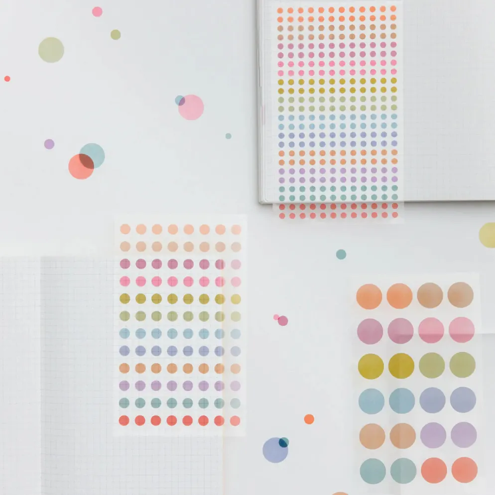 Hobonichi Accessories: TSUKI no IRO - Transparent Dot Stickers (15mm)