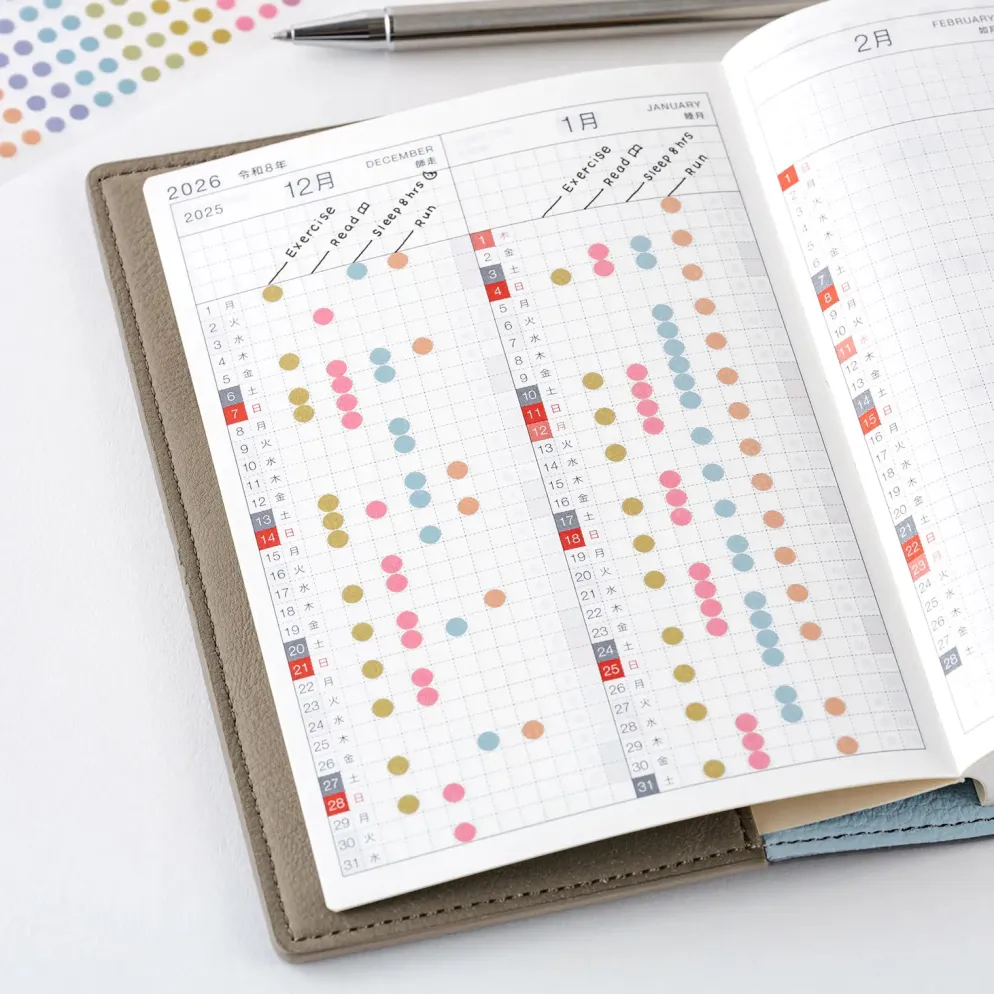 Hobonichi Accessories: TSUKI no IRO - Transparent Dot Stickers (15mm)