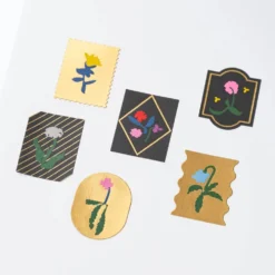 Hobonichi 2027 Accessories: Yoshie Watanabe - Foil-Stamped Stickers (Petit Bloom)