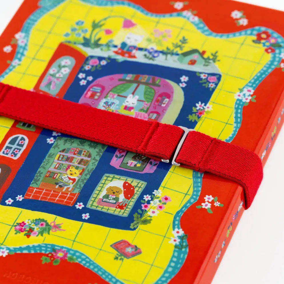 Hobonichi 2027 Accessories: Yumi Kitagishi - Book Band with Charm (White Cat)