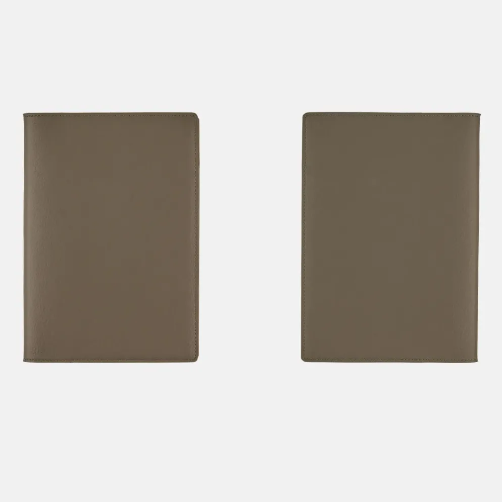 Hobonichi 2026 A5 Cousin Cover: Leather - Taut (Gray & Light Blue)