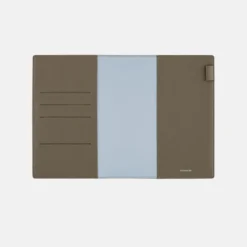 Hobonichi 2026 A5 Cousin Cover: Leather - Taut (Gray & Light Blue)