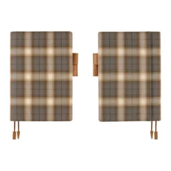 Hobonichi 2026 A5 Cousin Cover: Shirt Fabric - Foggy Plaid
