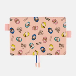 Hobonichi 2026 A6 Planner Cover: Candy Stripper - Random Dog & Cat (Pink)